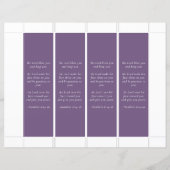 Paarse vlindervlinder Sjabloon Bladwijzer (Achterkant)