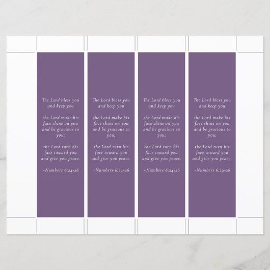 Paarse vlindervlinder Sjabloon Bladwijzer (Achterkant)