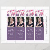 Paarse vlindervlinder Sjabloon Bladwijzer (Voorkant)