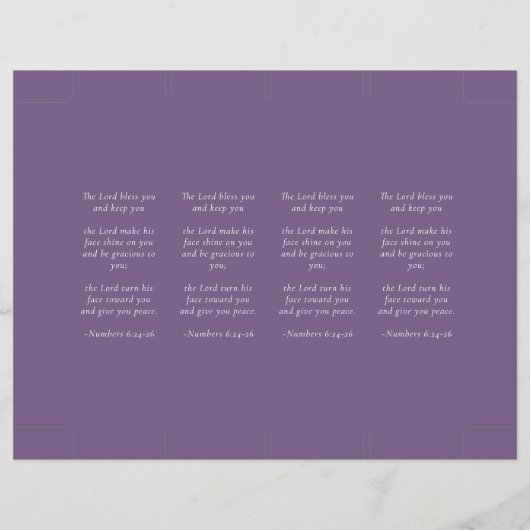 Paarse vlindervlinder Sjabloon Bladwijzer (Achterkant)