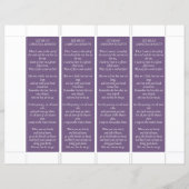 Paarse vlindervlinderbloemigen Sjabloon Bladwijzer (Achterkant)