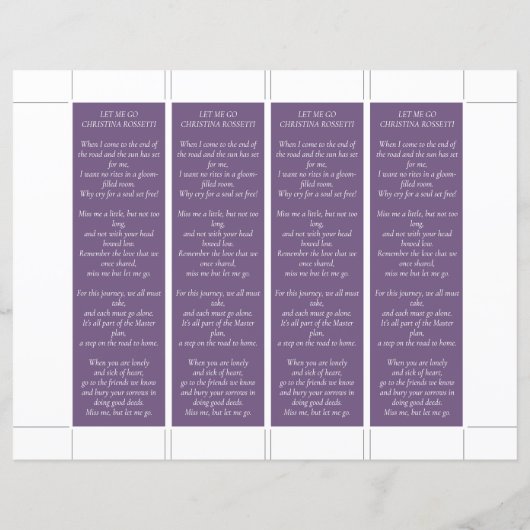 Paarse vlindervlinderbloemigen Sjabloon Bladwijzer (Achterkant)