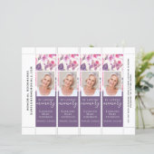 Paarse vlindervlinderbloemigen Sjabloon Bladwijzer (Staand voorkant)