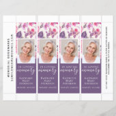 Paarse vlindervlinderbloemigen Sjabloon Bladwijzer (Voorkant)