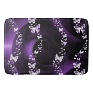 Paarse vlinderzwijn badmat