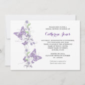 Paarse vlinderzwijn kaart (Voorkant)