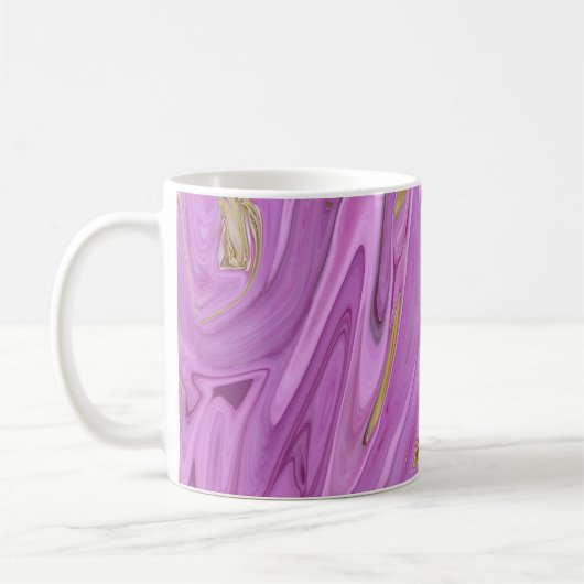 Paarse vloeibare constructie koffiemok (Links)