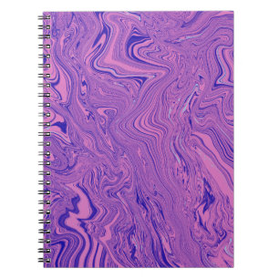 Paarse Vloeibare Marmer Abstract Patroon Notitieboek