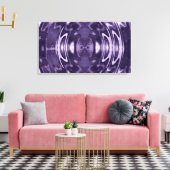 Paarse Vloeibare Spiegel Abstract Patroon Kunst Canvas Afdruk (Insitu (Woonkamer))