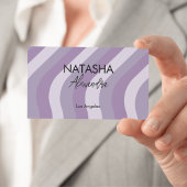 Paarse Vloeibare Swirl Flow Groovy Stripe Y2K Patr Visitekaartje