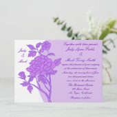 Paarse Vloer Aanvraag voor Aangepaste bruiloft Kaart (Staand voorkant)