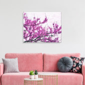 Paarse vloerboomschilderkunst canvas afdruk (Insitu (Woonkamer))
