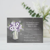 Paarse Vloertuin Chalkboard Mason Jar | RSVP (Staand voorkant)