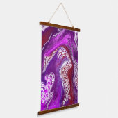 Paarse vlottende kunstschildpadden hangend wandkleed (Gebogen)