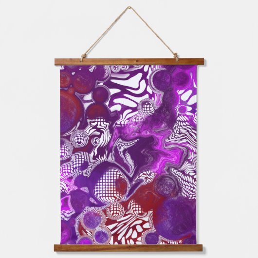 Paarse vlottende kunstschildpadden hangend wandkleed (Voorkant 2)