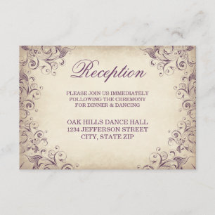  Paarse Vlourish Weddenschappen Informatiekaartje