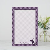 Paarse vlucht briefpapier (Staand voorkant)