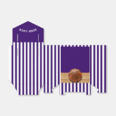 Paarse voetballteam bedankdoosjes (Uitgevouwen)