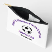 Paarse Voetbalteam Middelbare School Persoonlijk Etui (Open)