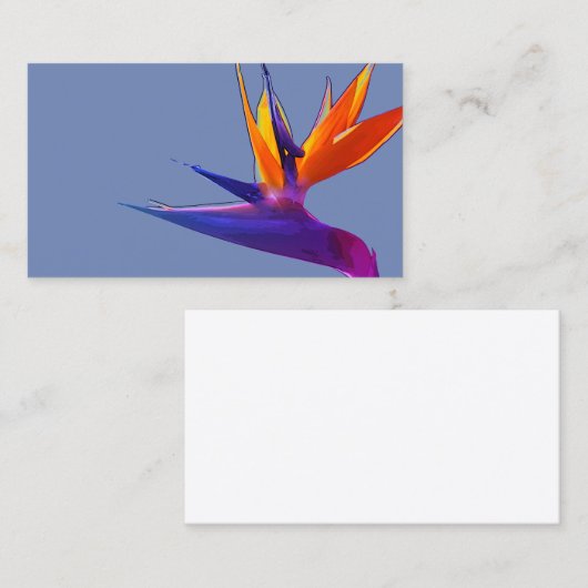 Paarse vogel van het Paradijs-Visitekaartje Visitekaartje (Voorkant / Achterkant)