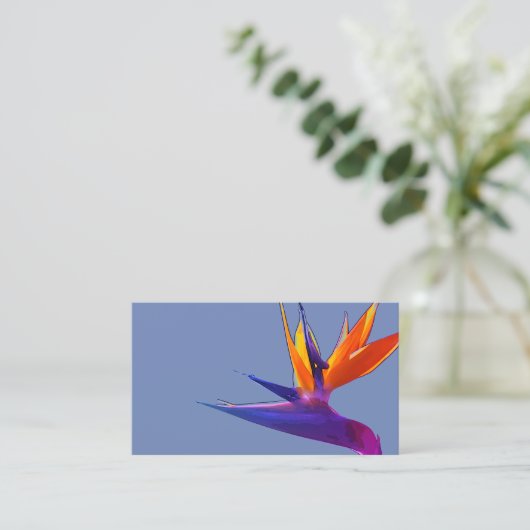 Paarse vogel van het Paradijs-Visitekaartje Visitekaartje (Staand voorkant)