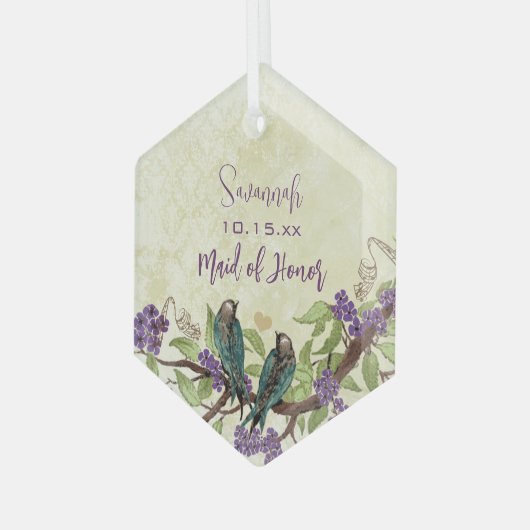 Paarse  vogelgriffier van Honor Ornamenten (Voorkant links)