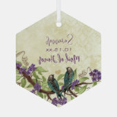 Paarse  vogelgriffier van Honor Ornamenten (Achterkant)