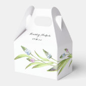 Paarse vogelhuis lavendel stengels Baby shower Bedankdoosjes (Achterkant)