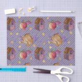 Paarse Vogelhuis (Ontwerp 2 van de Paarse Serie) Tissuepapier (Craft)