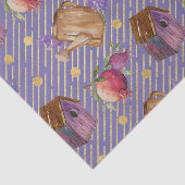 Paarse Vogelhuis (Ontwerp 2 van de Paarse Serie) Tissuepapier (Detail)