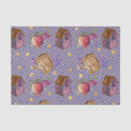 Paarse Vogelhuis (Ontwerp 2 van de Paarse Serie) Tissuepapier