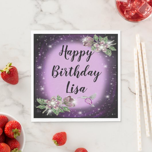 Paarse vogelpest servet (Insitu)