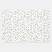 Paarse vogelsoorten en Berries Bridal Inpakpapier Vel (Voorkant 2)