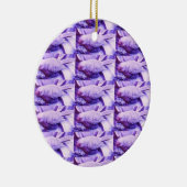 Paarse vogelstandbeelden keramisch ornament (Rechts)