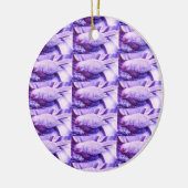 Paarse vogelstandbeelden keramisch ornament (Links)