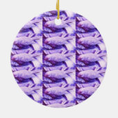 Paarse vogelstandbeelden keramisch ornament (Achterkant)