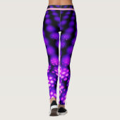 Paarse Voilet Glanzende Abstracte Sparkles Chic Leggings (Achterkant)