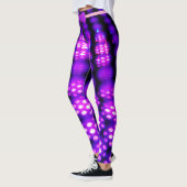 Paarse Voilet Glanzende Abstracte Sparkles Chic Leggings (Links)