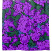 Paarse volken douchegordijn (Voorkant)