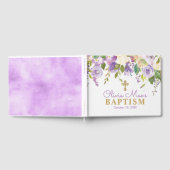 Paarse volken Meisje Paars en Goud Baptisme Gastenboek (Volledig)