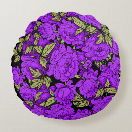 Paarse volken met goudbladeren rond kussen