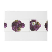 Paarse volken, witte rozen bruiloft, aangepast uitnodigingen wikkel (Achterkant Voorbeeld)