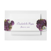 Paarse volken, witte rozen bruiloft, aangepast uitnodigingen wikkel (Voorkant Voorbeeld)