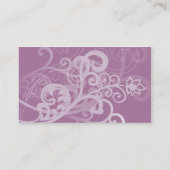 Paarse volledige grootte visitekaartje (Achterkant)