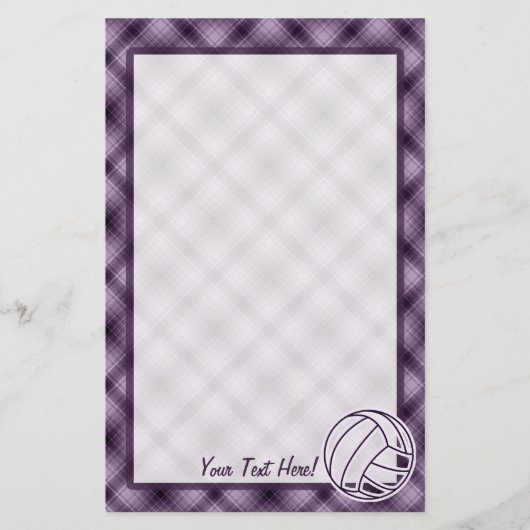 Paarse volleybal briefpapier (Voorkant)