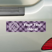 Paarse volleybal bumpersticker (Op auto)