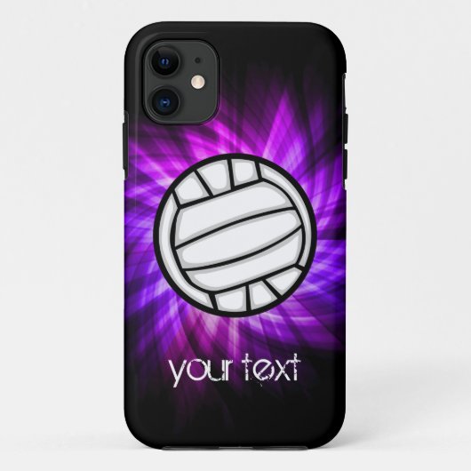 Paarse volleybal Case-Mate iPhone case (Achterkant)