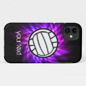 Paarse volleybal Case-Mate iPhone case (Achterkant (horizontaal))
