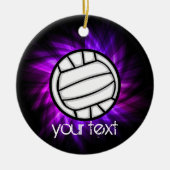 Paarse volleybal keramisch ornament (Voorkant)