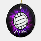Paarse volleybal keramisch ornament (Links)